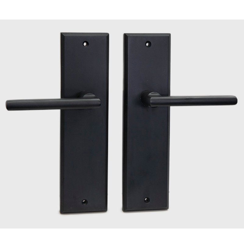 6201 set di leva tubolare a bloccaggio a piastra lunga, moderni set di manico in lega di zinco di alta qualità per porta anteriore e porta esterna