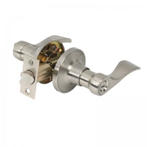 7306 Leve per porte privacy Nickel in raso, classico manico della porta d\'interni in stile wave Keyless per bagno camera da letto